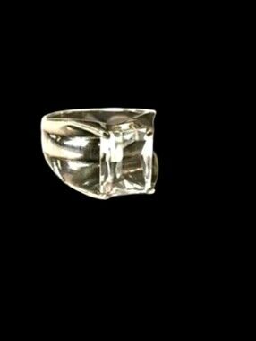 925 Sterling Silver Chapal Zenray Floating Stone Statement Ring Size 7